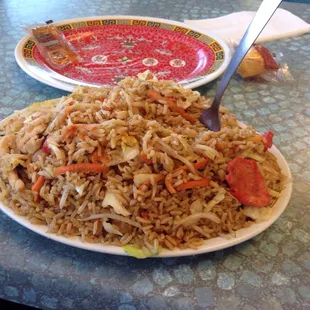 Mountain of fried rice for 7 bucks.