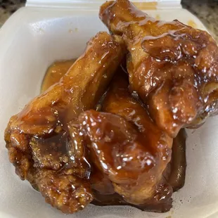 Was 4 wings but wife ate 1 before I could take the pix