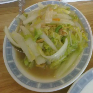 Napa cabbage and dried shrimp