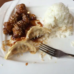 Half eaten food cuz i was hungry.