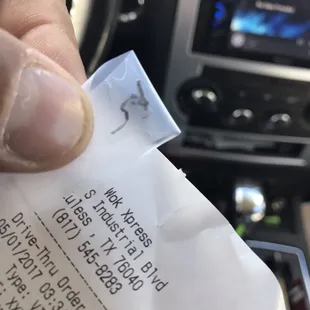 Piece of metal that was in my food and got lodged in the roof of my mouth.