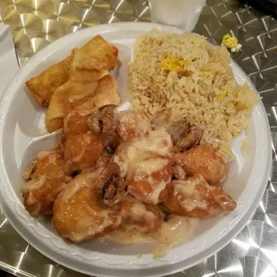 Honey Walnut Chicken combo platter