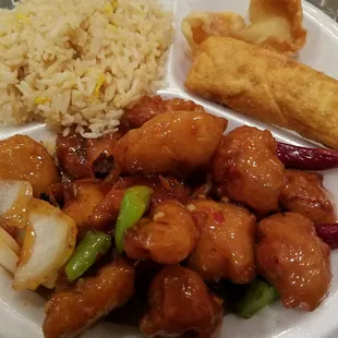 Goo Lo Pork combo platter (awful)