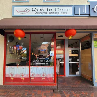 the front of the restaurant