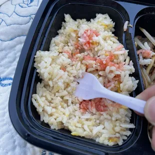 &quot;Fried&quot; rice. Tastes like bland steamed rice tossed in a dirty wok.