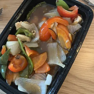 vegetables in a container