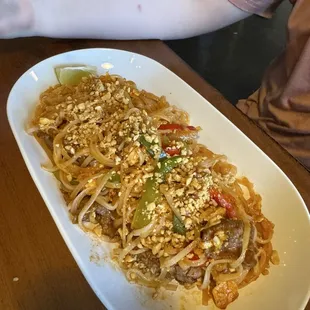 Beef with Gluten Free Pad Thai