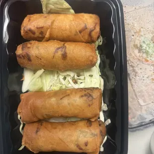 Spring rolls.