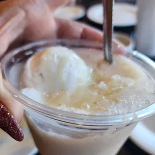 Condensed milk shaved ice