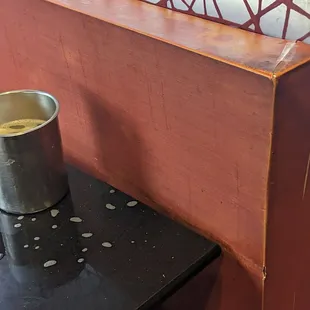 a cup of coffee on the table