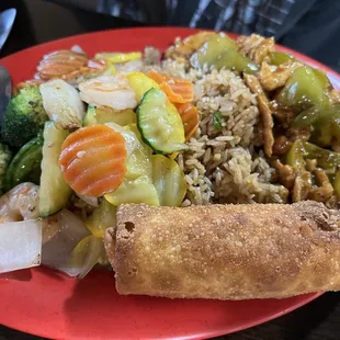 a plate of food on a table