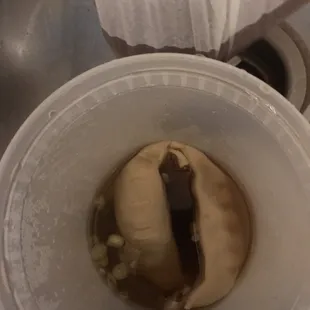 Pot stickers in nasty broth!