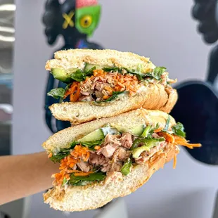 Life is all good when you have a good sandwich. Grab a bite of our delicious Smoked Chicken Banh Mi! ⁠