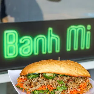 A crispy baguette, savory meat, and fresh veggies? Yeah, this Banh Mi is for me (and you!)