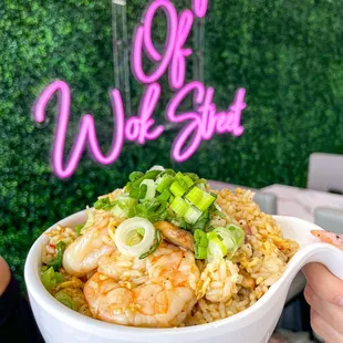 Wok over to Wok it out for the best Shrimp fried rice!