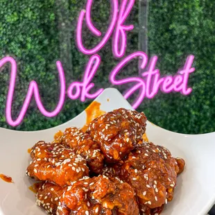 Get saucy with our Sticky Korean Wings! Wok fried with fresh garlic and red chili. Topped off with a sweet and spicy sauce! *Chef&apos;s Kiss*