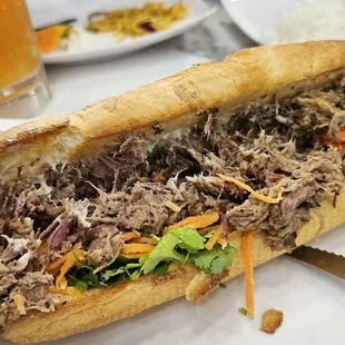 $17 6&quot; banh mi with dry brisket