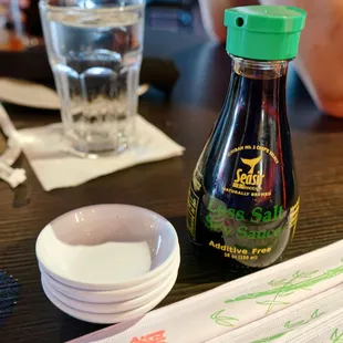 Chopsticks and soy sauce