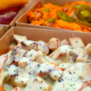 a variety of food items