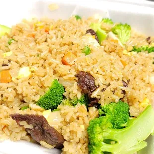 Combo fried rice(no pork,  add broccoli)