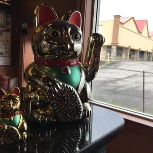 Cute cats to welcome you to Wok-N-Go!