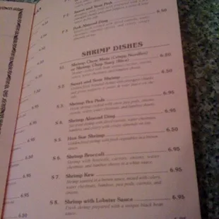 the menu