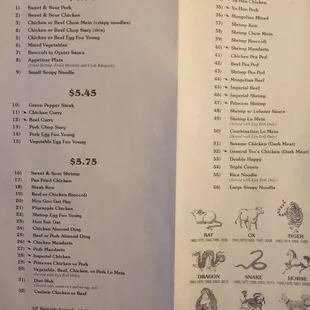 Lunch priced specials served ALL DAY!  Large portions too!  Menu as of 4/2018
