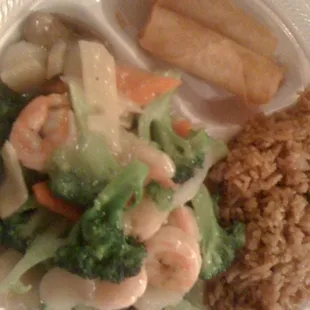 Broccoli &amp; Shrimp, combo, $5.15