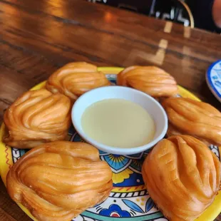 food, donuts, dough desserts
