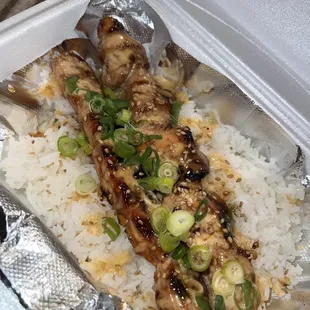 Teriyaki Glazed Chicken Kebab