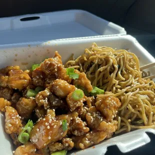 Orange Chicken and Chow Mein