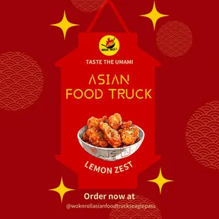 Come taste our Lemon Zest Chicken with White Fluffy Rice! Taste the Umami!