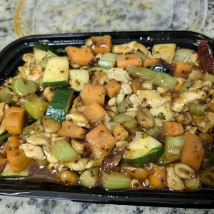 Mostly veggies Kung Pao Chicken
