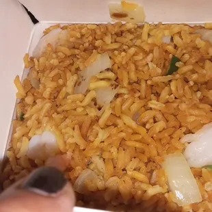 Shrimp fried rice with extra shrimp...