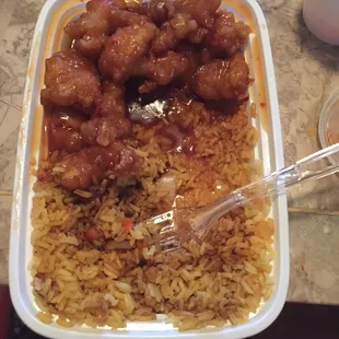 Orange Chicken combo.