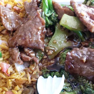 beef and broccoli with rice