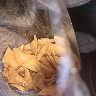 the inside of a bag of chips