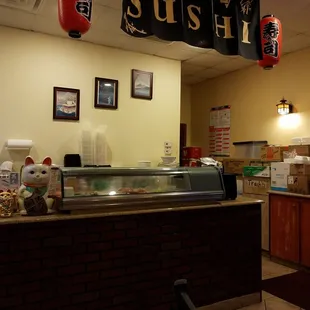 interior, sushi and sashimi