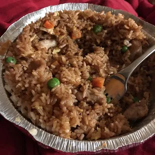 Pork fried rice! So good! Fresh! More than you could possibly eat in one sitting!