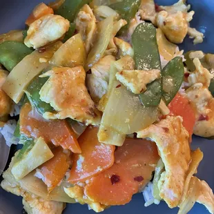Curry chicken with vegetables