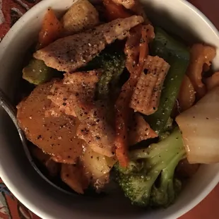 Chicken and vegetables- Solid 5 outta 5.