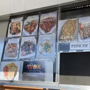 menus on a food truck