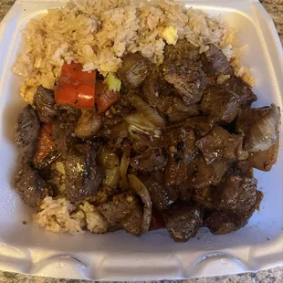 Shaking Beef w/Garlic Fried Rice