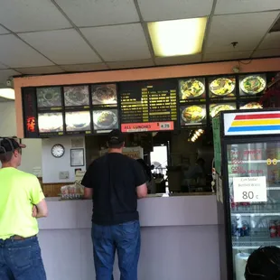 two men ordering food