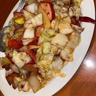 a plate of food on a table