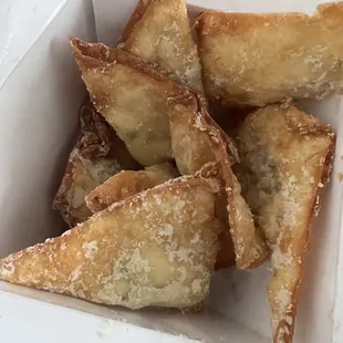 Weird flaky Crab Rangoon
