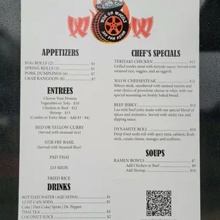 Menu as of 2.11.2021 ~ you can order online @ https://wokonwheelsjaxcom.square.site/