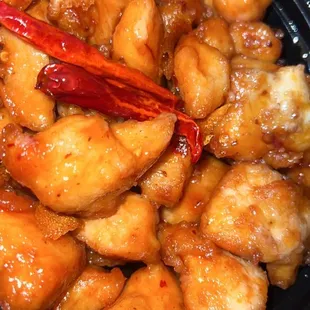 a bowl of chicken and chili