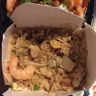 House fried rice with huge shrimp! Yum!