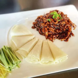 a plate of food on a table